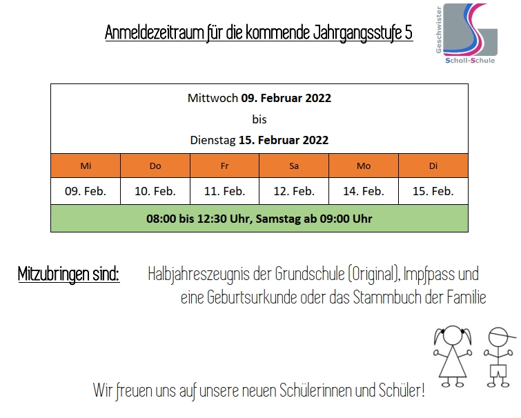 Anmeldungen F R Den Neuen Jahrgang Bitte Termin Vereinbaren